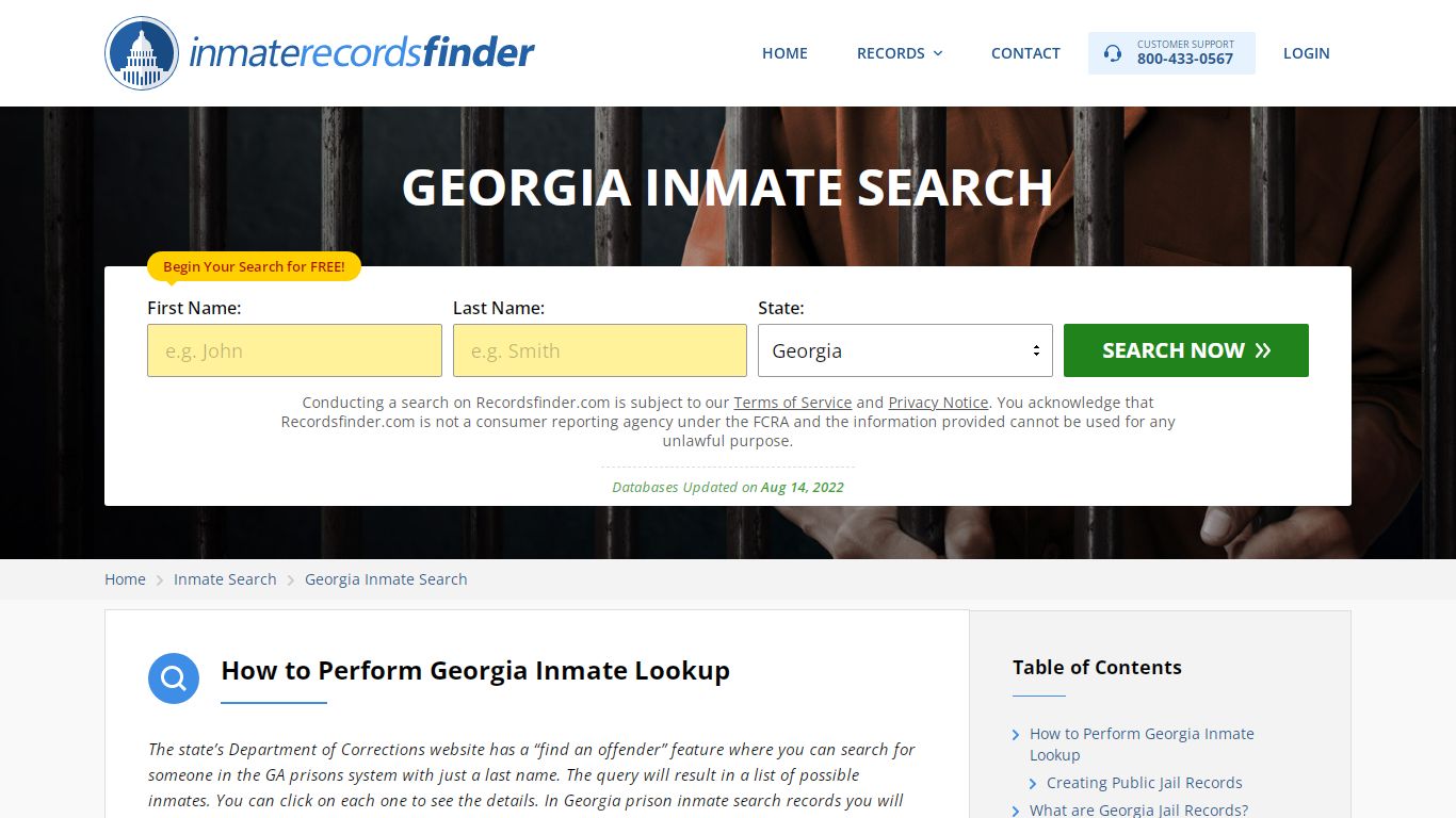 Georgia Inmate Search - Jail & Prison Records Online